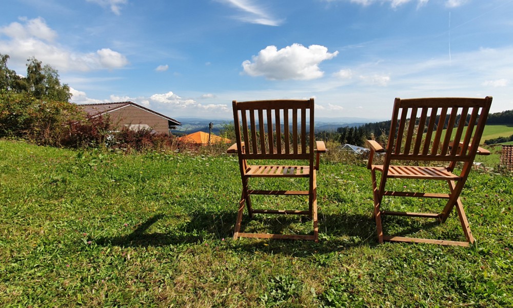 Ferienhaus Solla Bayerischer Wald Gartenblick