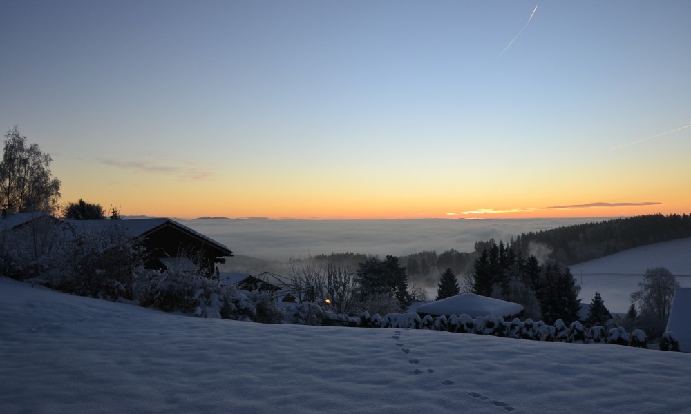 Ferienhaus Solla Bayerischer Wald Morgendämmerung